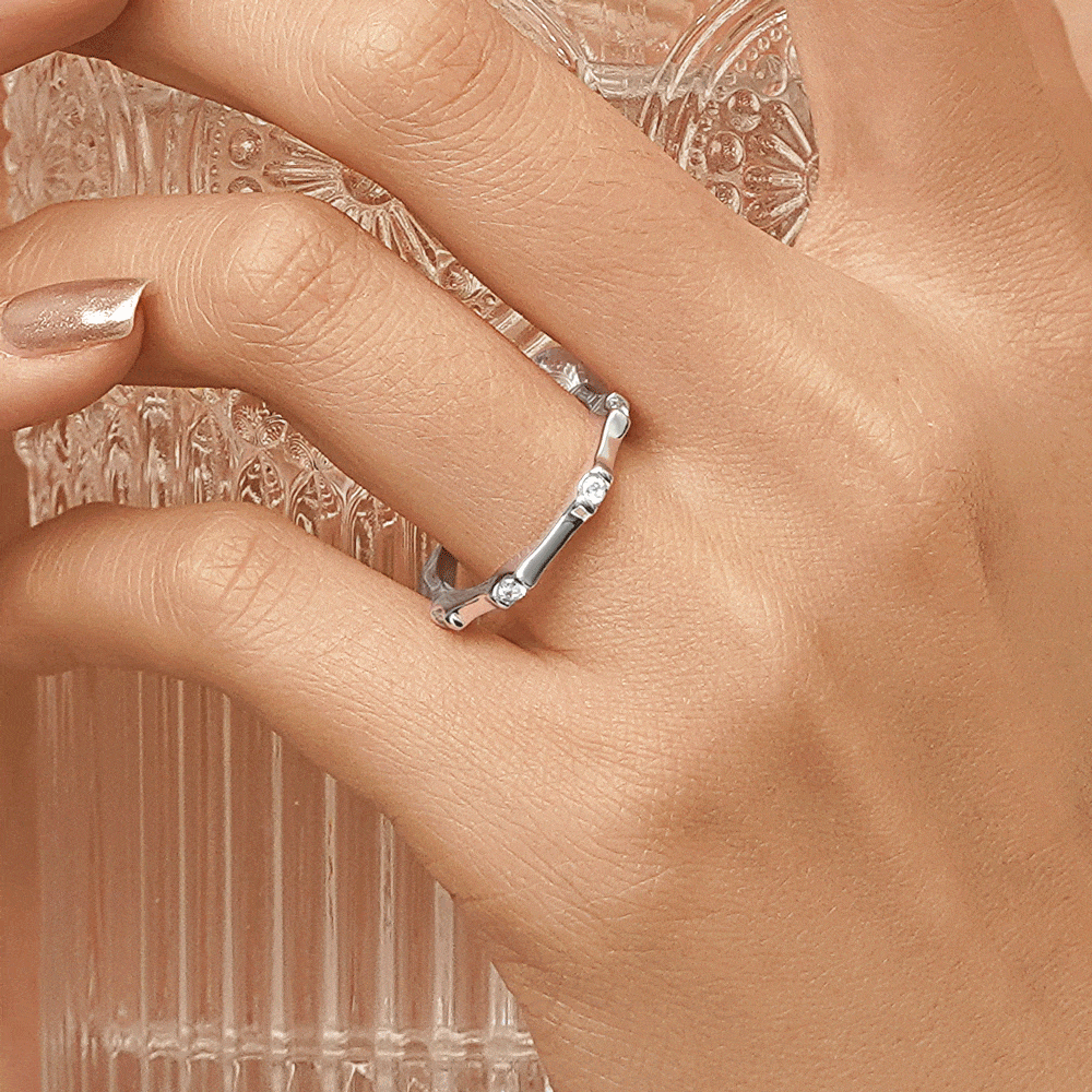 Silver Bamboo Ring