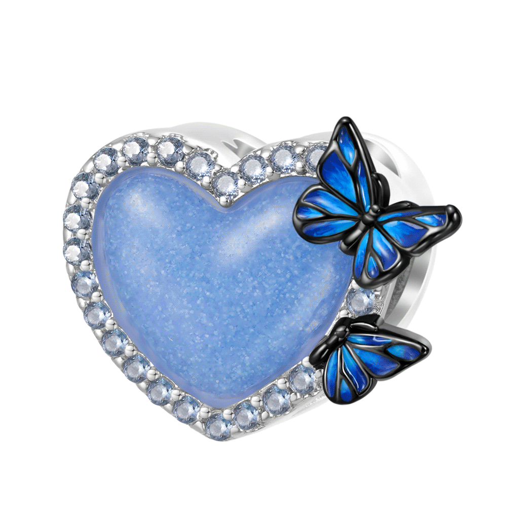 Heart Butterfly Charm