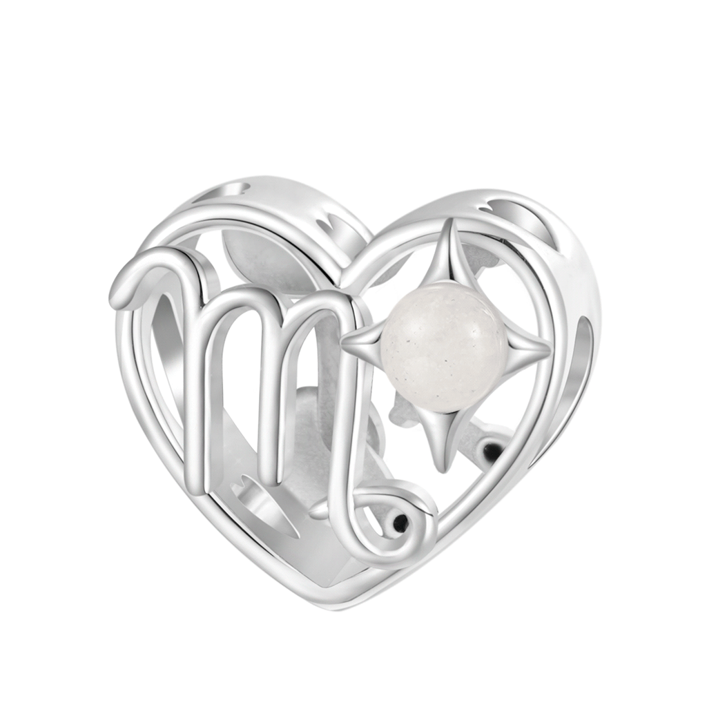 Twelve Zodiac Signs Heart Charm