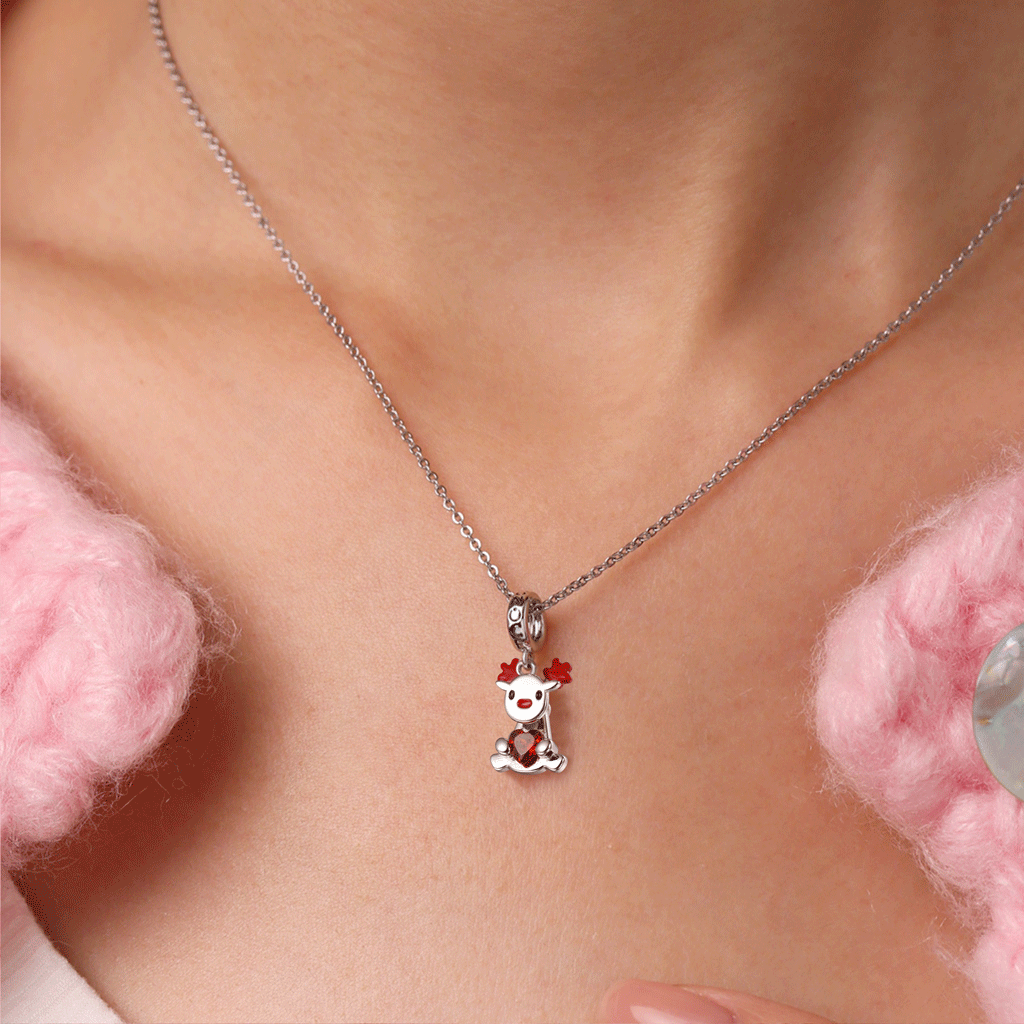 Christmas Elk Rotating Body Pendant
