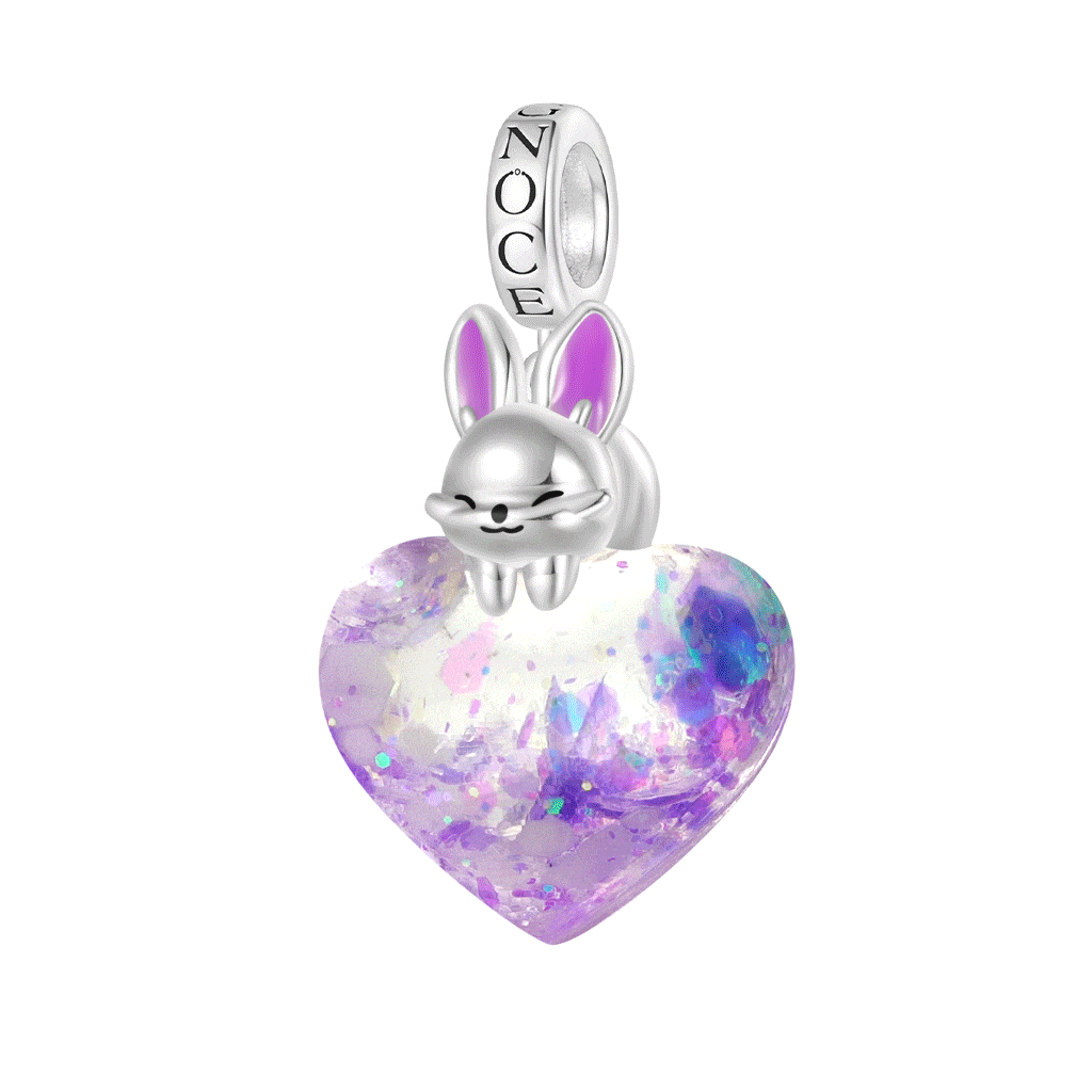 Lying on Your Heart Bunny Charm