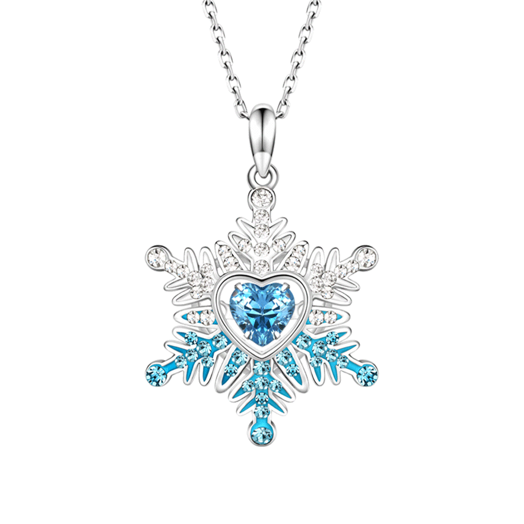 Blue Snowflake Necklace