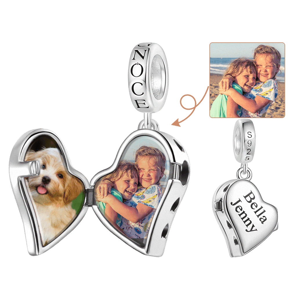 Love Multiple Photo Engravable Pendant