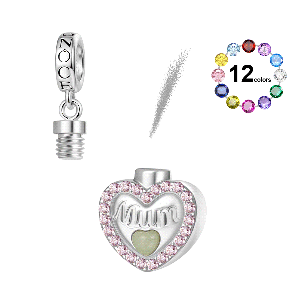 Mum Heart Memorial Urn Ashes Pendant