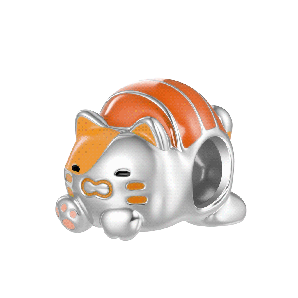 Salmon Sushi Cat Charm