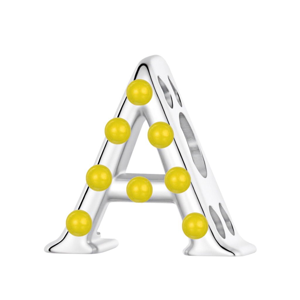 Glow-in-the-Dark Letter Charm