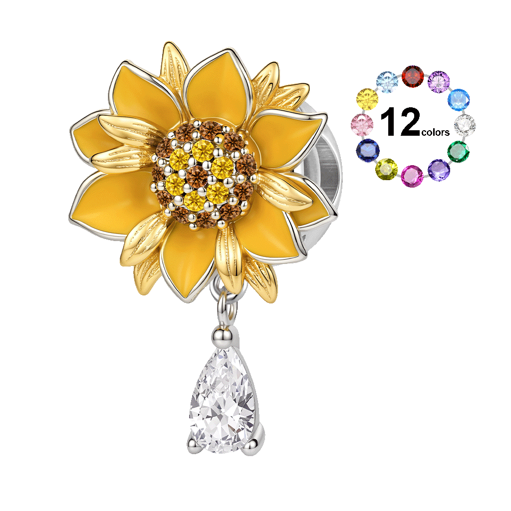 Rotatable Sunflower Charm
