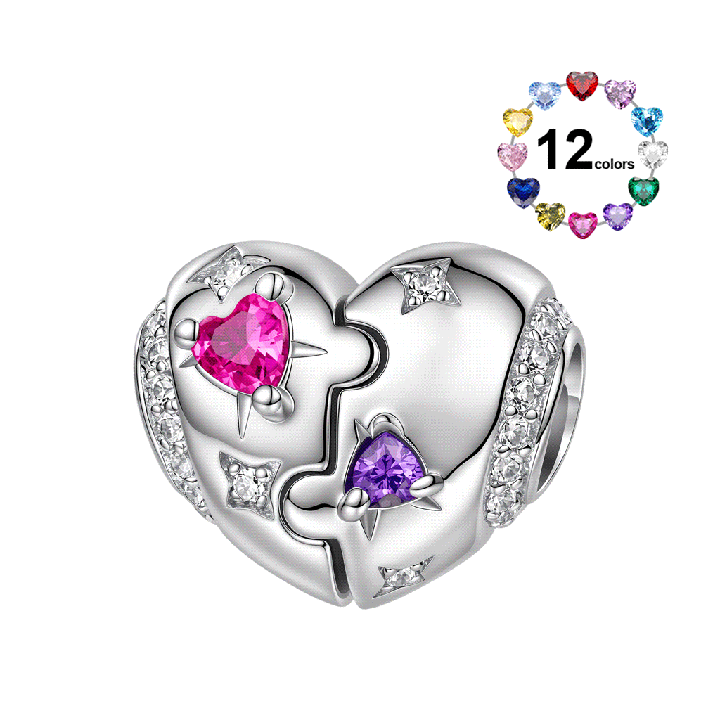 Puzzle Birthstone Charm