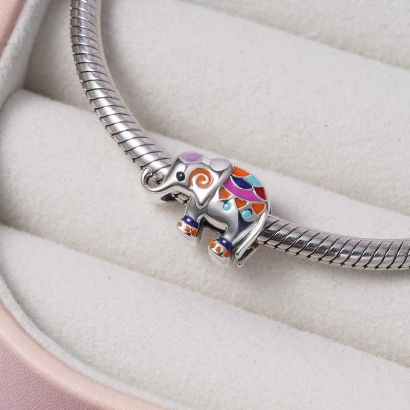 Colorful Elephant Charm