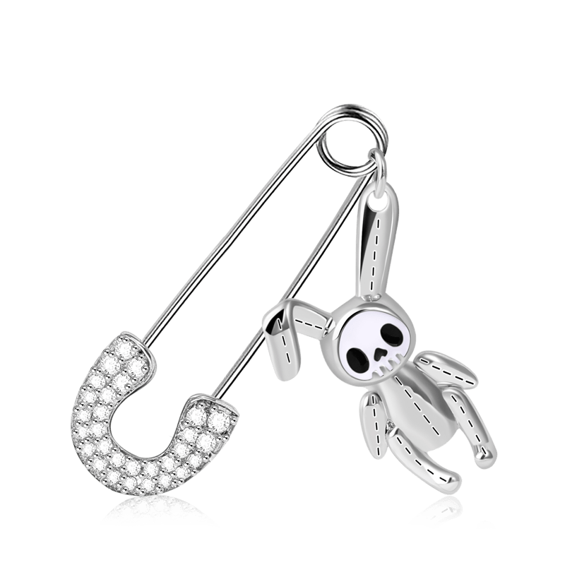 Paperclip Bunny Doll Earring