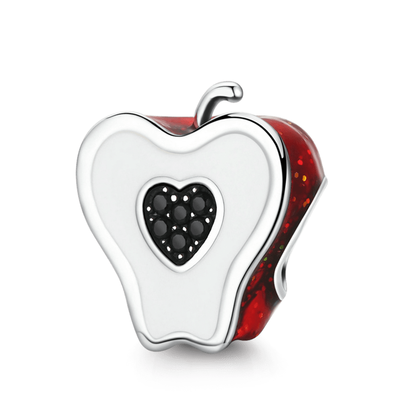 Black Heart Apple Charm