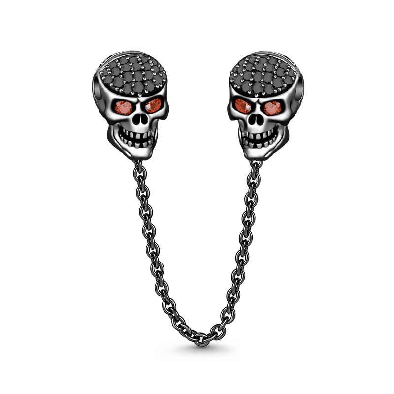 Black Skull Safety Chain