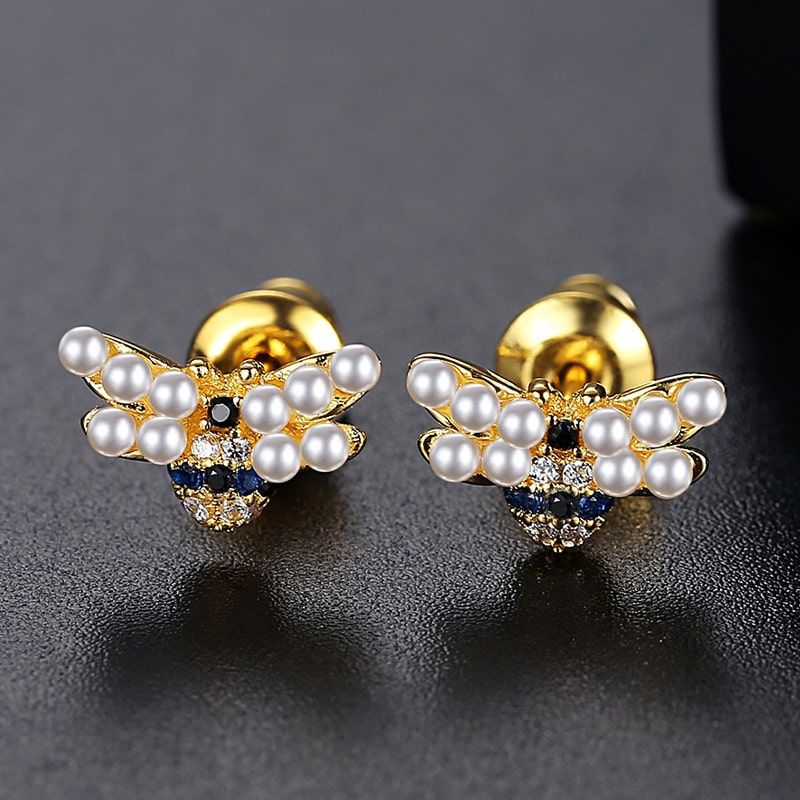 Pearl Bee Earrings