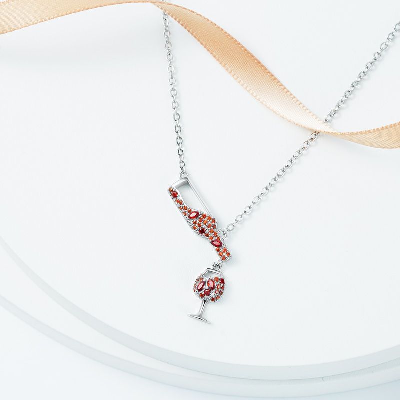 Wine Bottle Cup Necklace