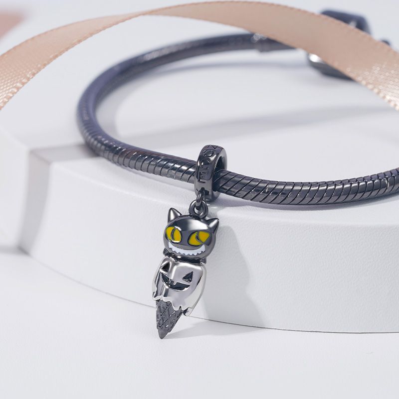 Cat & Pumpkin Cone Pendant