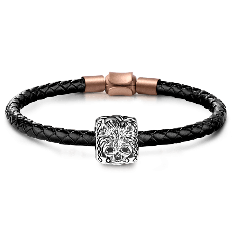 Wolf Skull Charm Bracelet