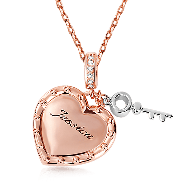 Heart & Key Necklace