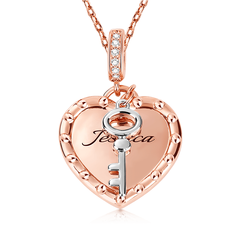 Heart & Key Necklace