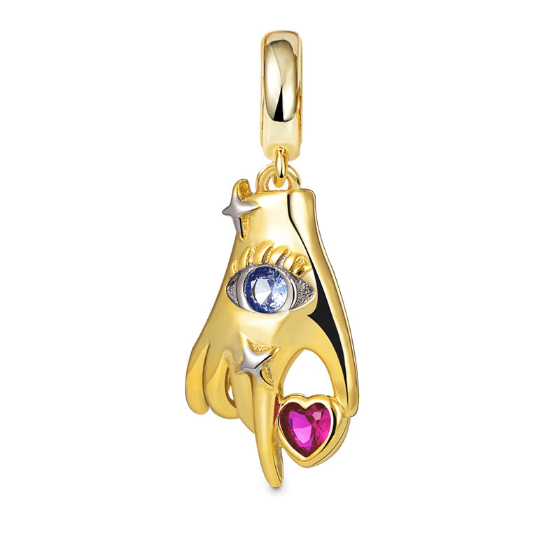All-seeing Eye-Hand with Heart Pendant
