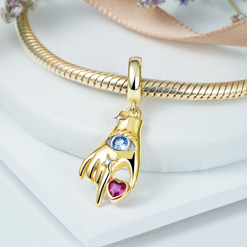 All-seeing Eye-Hand with Heart Pendant