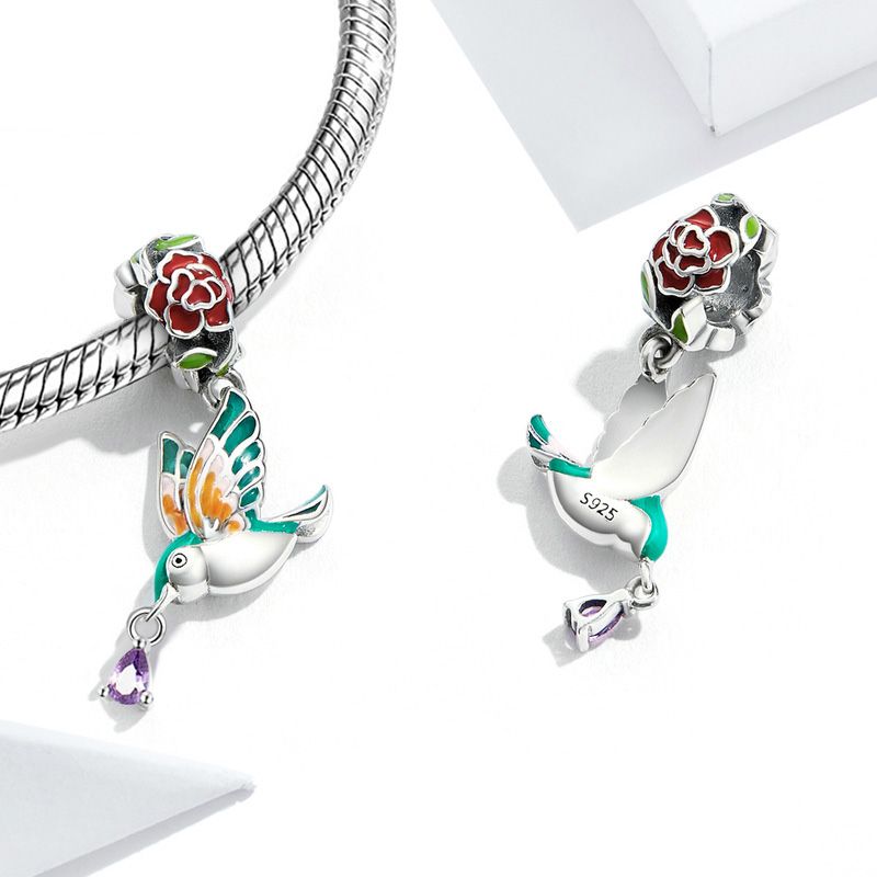 Bird Flower Pendant