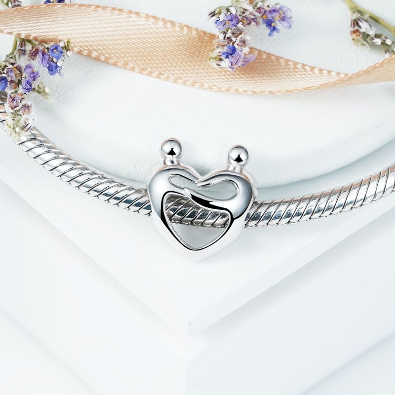 Lover Embraces Heart Charm