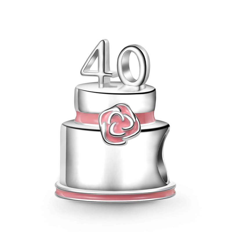 40th Birthday Cake Charm
