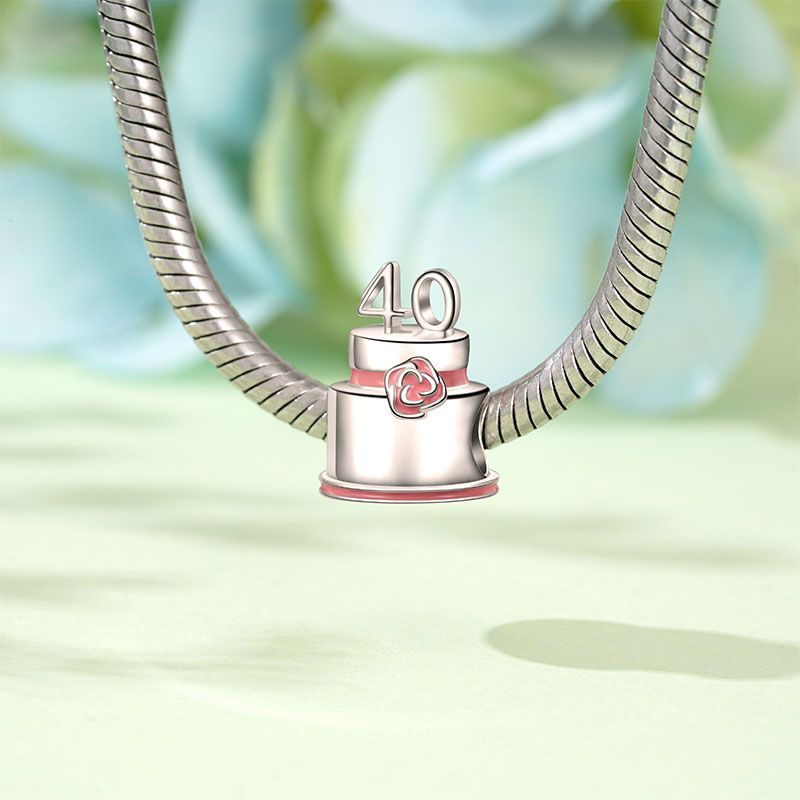 40th Birthday Cake Charm