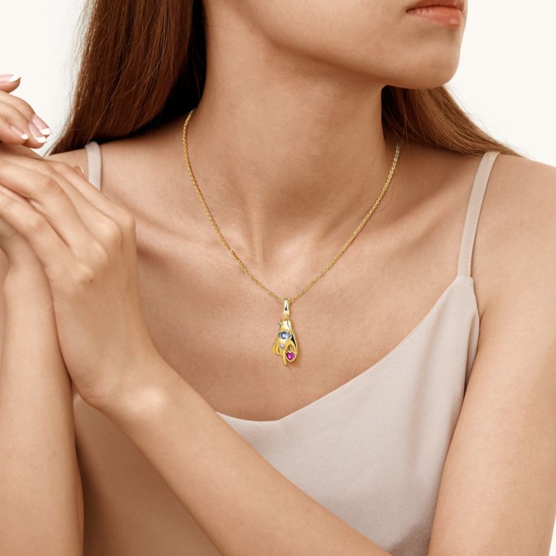 All-seeing Eye-Hand with Heart Pendant