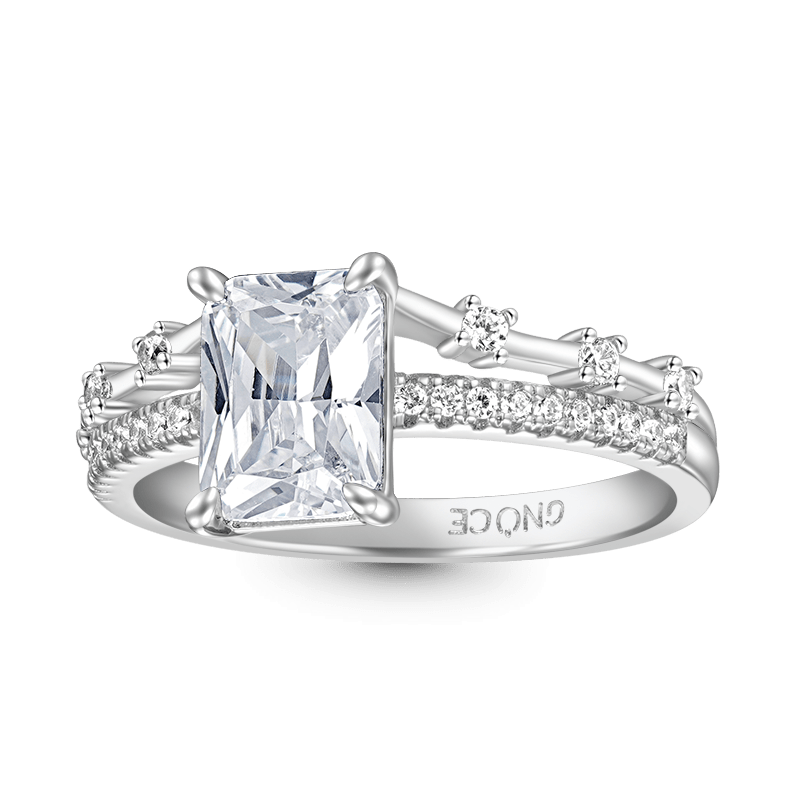Rectangle-cut Promise Ring