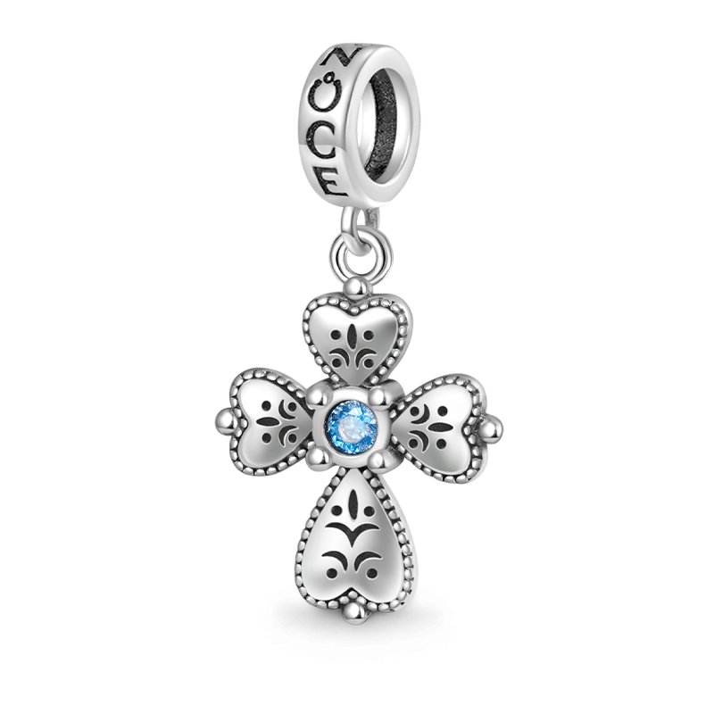 Faith in Heart Cross Pendant