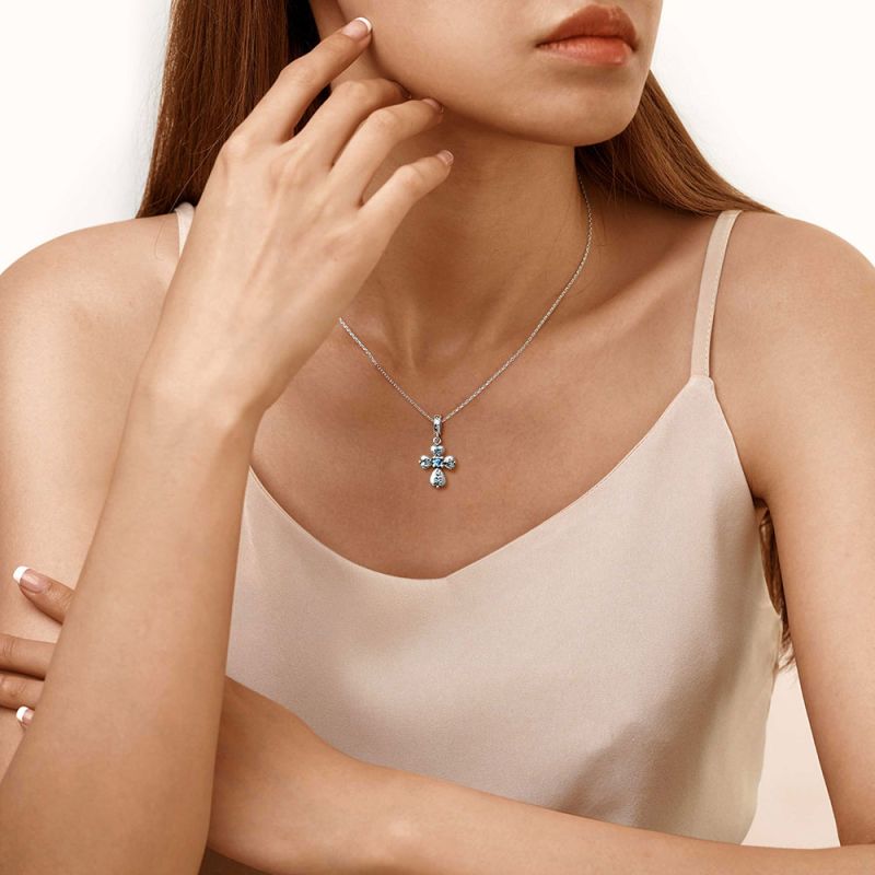 Faith in Heart Cross Pendant
