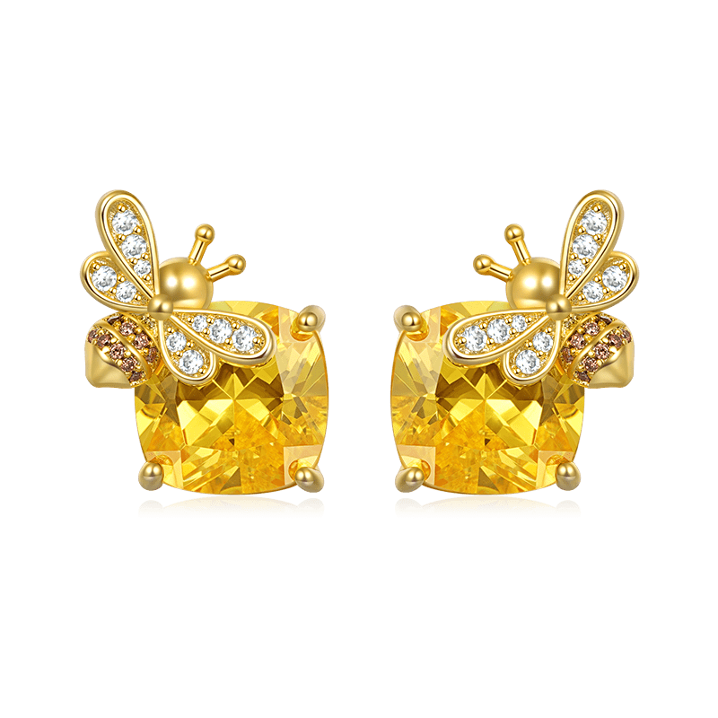 Honey Bee Stud Earrings