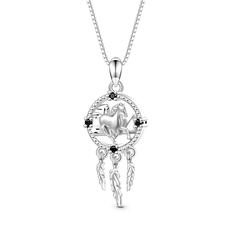 Horse Dream Catcher Necklace