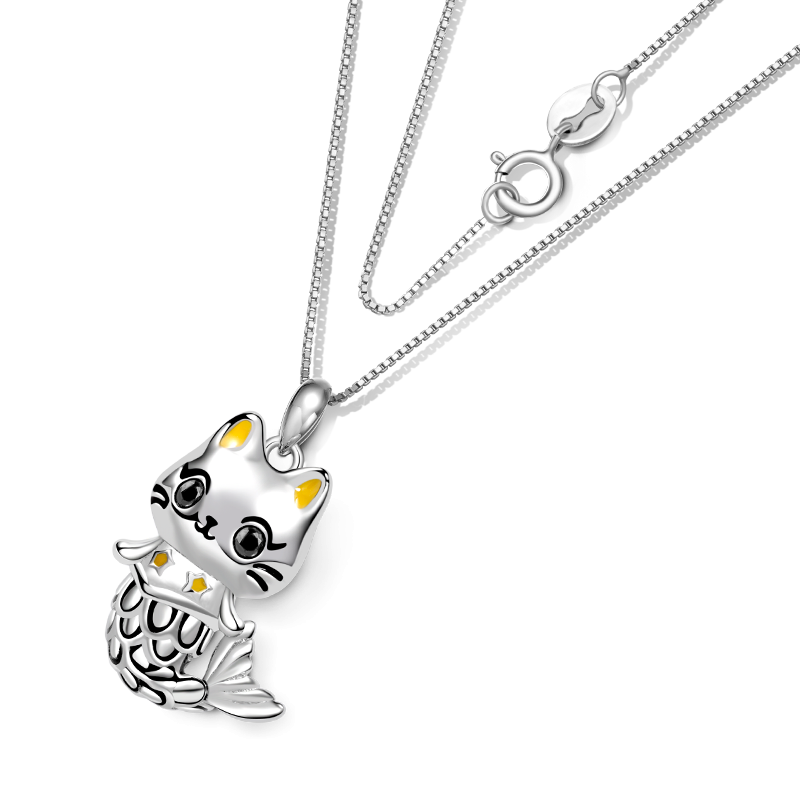 Cat Mermaid Necklace