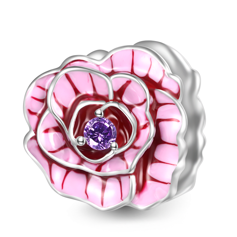 Pink Rose Charm