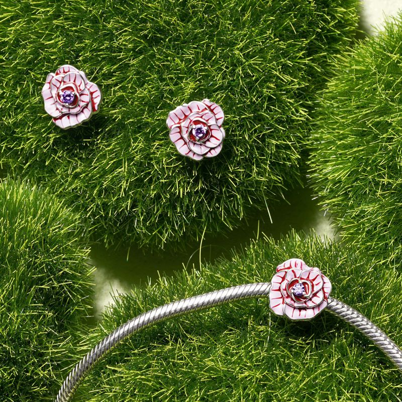 Pink Rose Charm