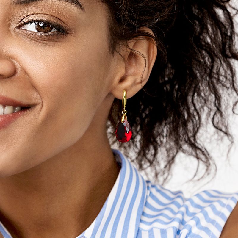 Pear-shape Birthstone Dangle Earrings