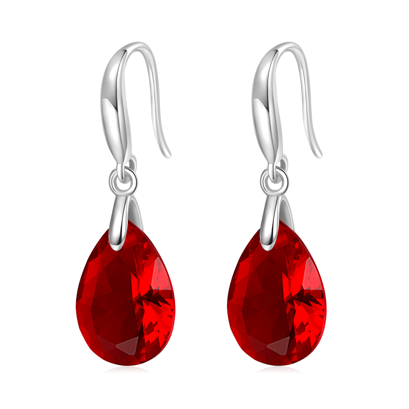 Pear-shape Birthstone Dangle Earrings