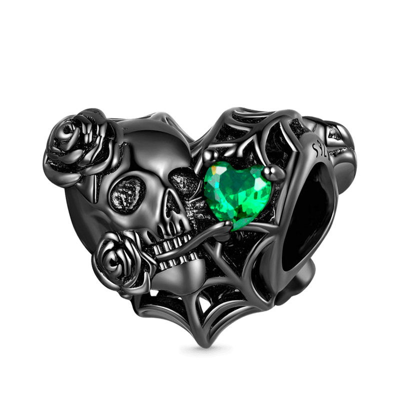 Skull Rose Charm