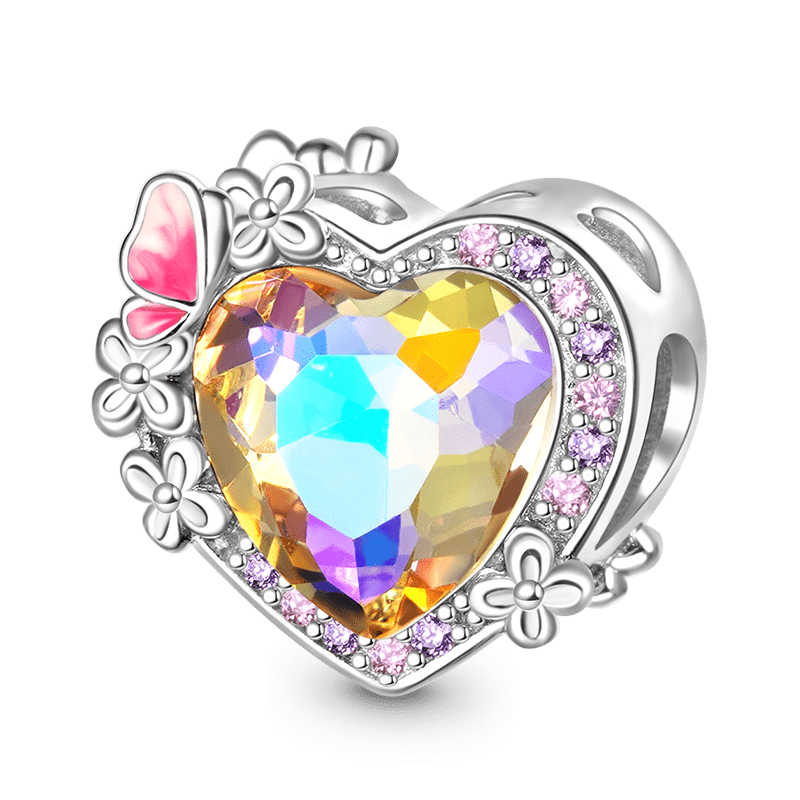 Hydrangea Heart Charm