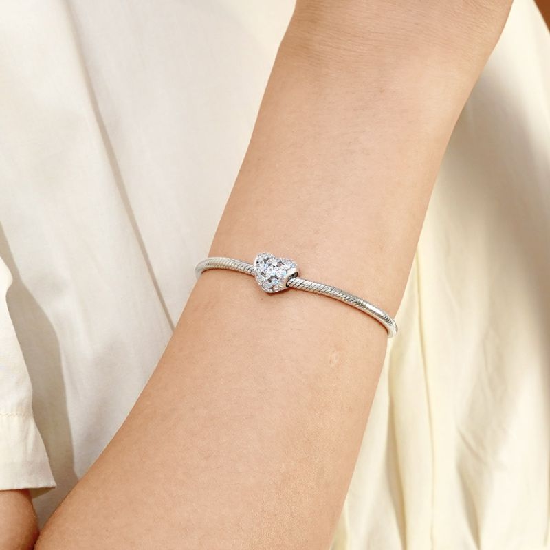 Flower Heart Charm