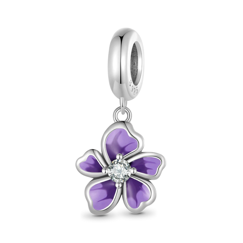 Purple Flower Pendant