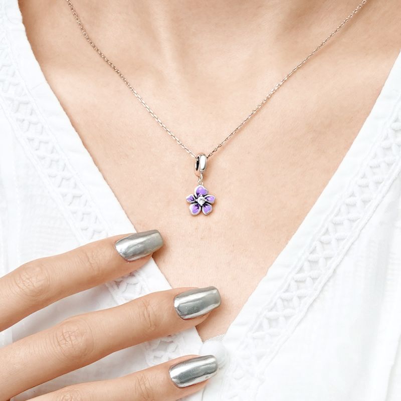 Purple Flower Pendant