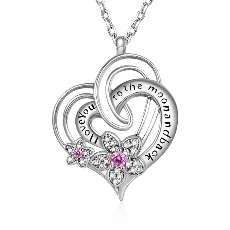 Flower Heart Necklace