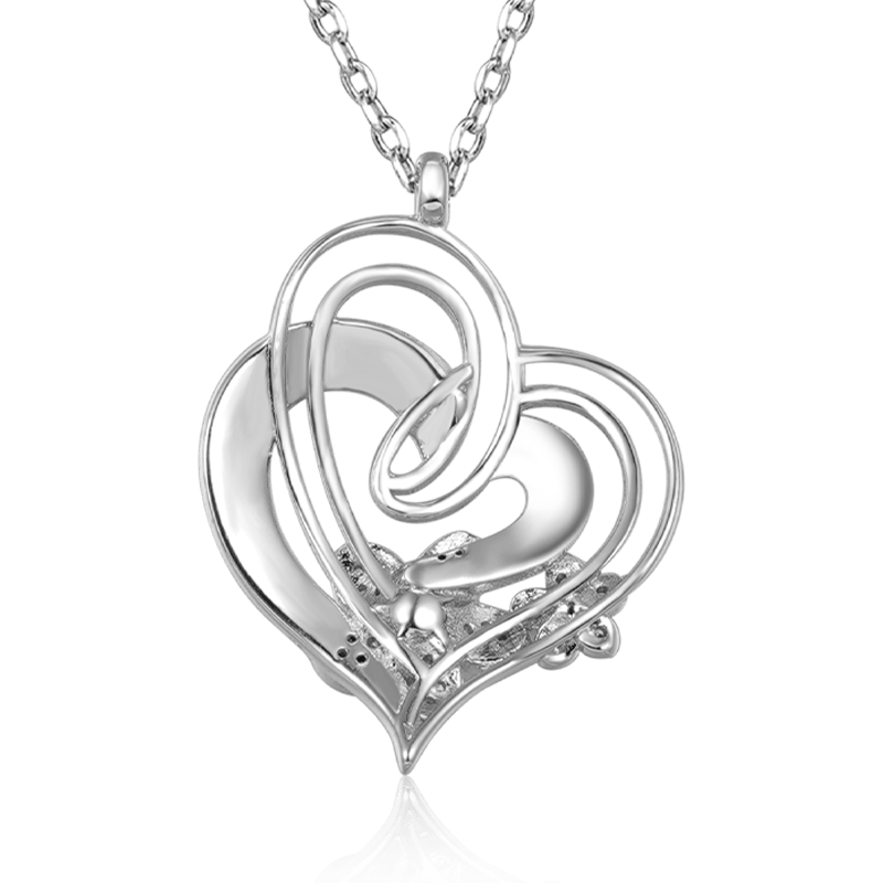 Flower Heart Necklace