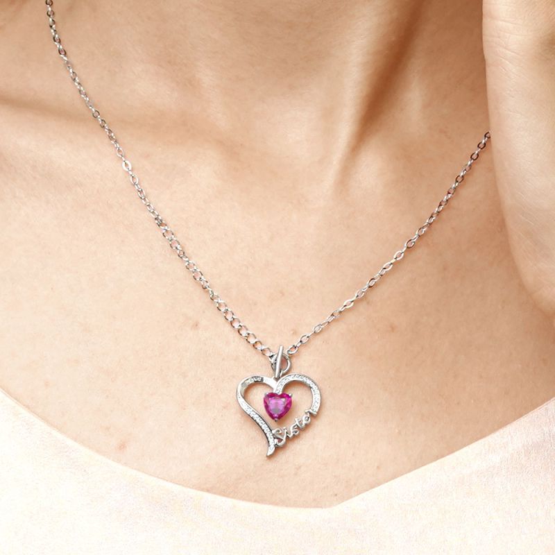 Sister Birthstone Necklace