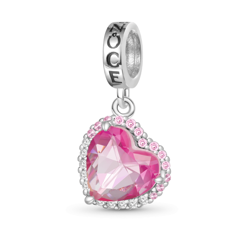 Gradient Pink Heart-shaped Pendant