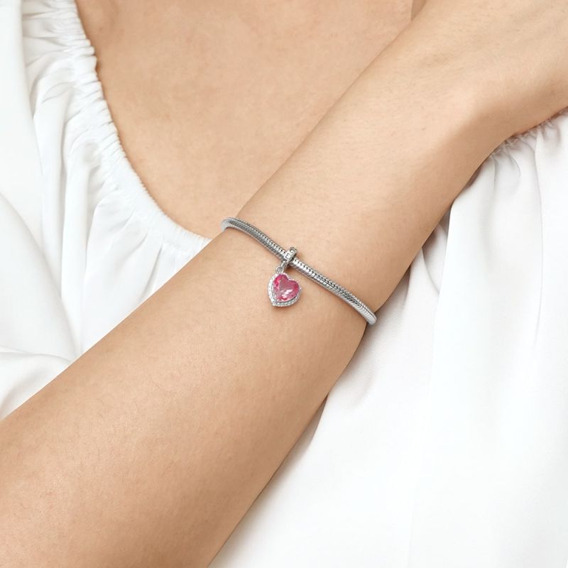 Gradient Pink Heart-shaped Pendant