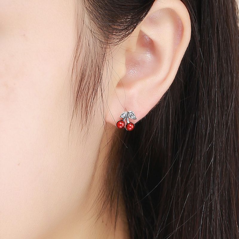 Cherry Stud Earrings